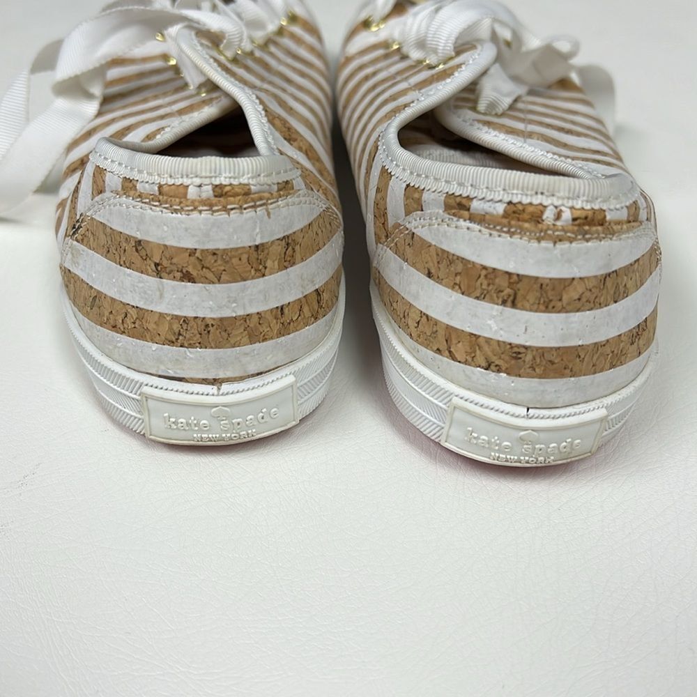 Kate Spade New York Lodero Women's White Striped Cork Sneaker/ Size 7M - Picture 8 of 12